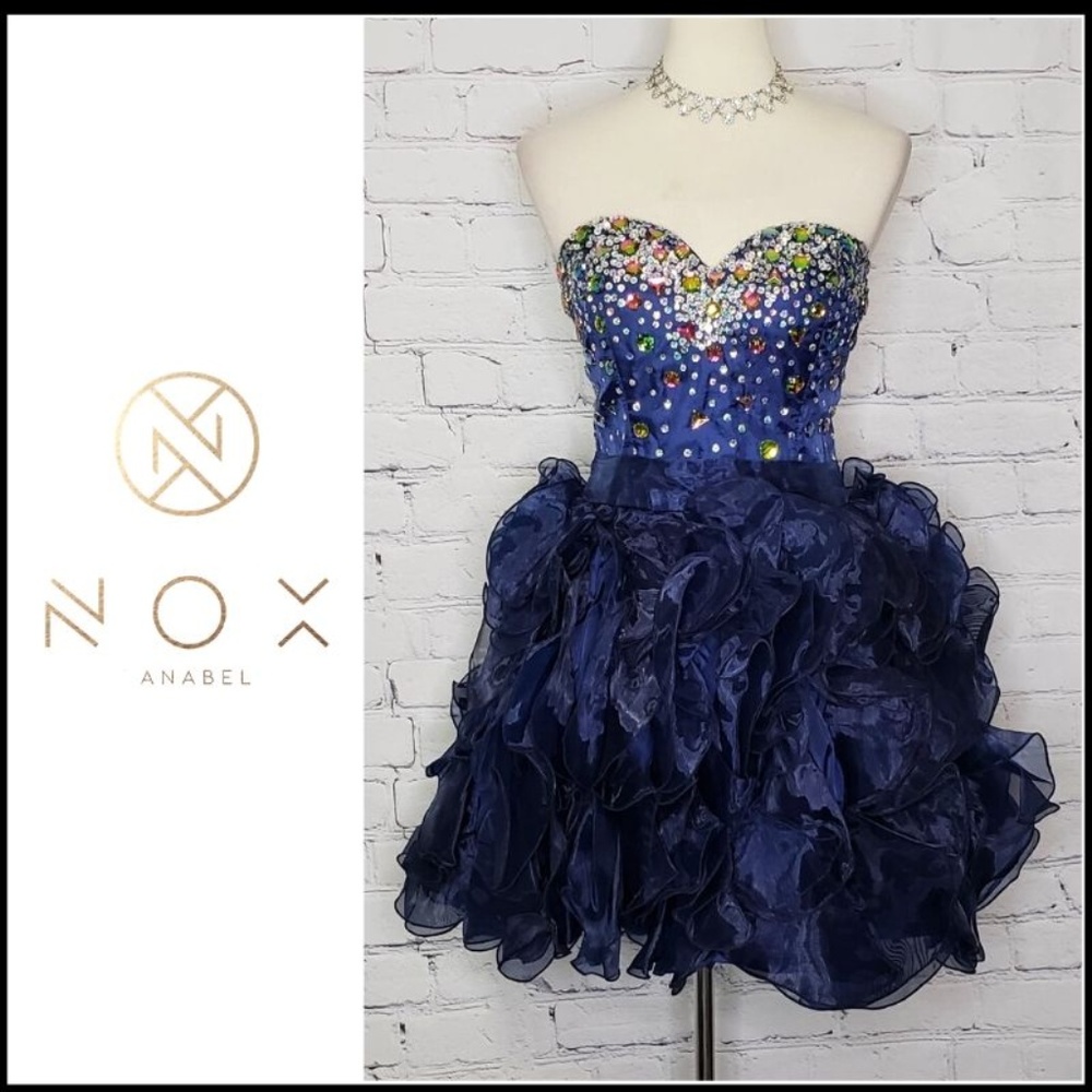 NWT NOX ARABEL Jeweled Strapless Cocktail Dress - Picture 1 of 6